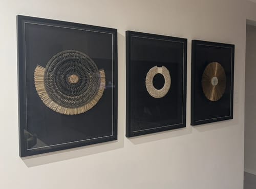 Customer photo review of African Wood & Grass Mat Black & Natural Artwork 67 x 85cm