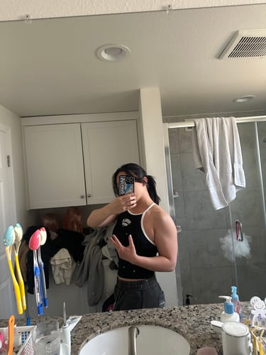 Customer photo review of W429 Beef'd Up Halter Top