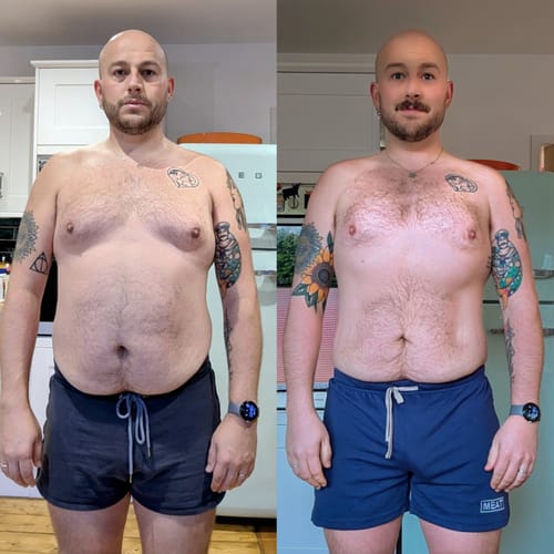 Customer photo review of SQUATTING SHORTS – COTTON / NAVY BLUE