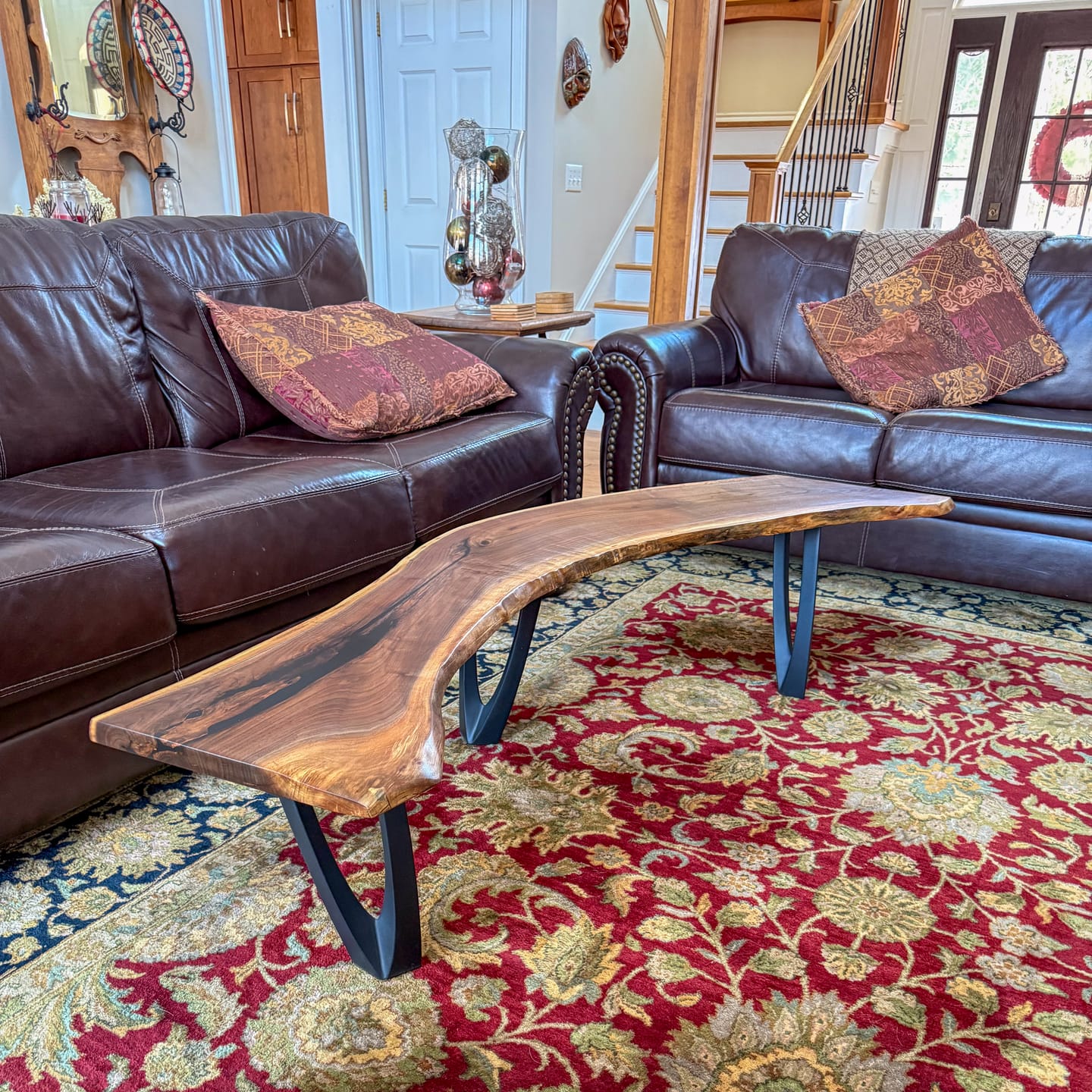 Customer photo review of Bench Legs 123 Udo 16H Handcrafted Metal Furniture