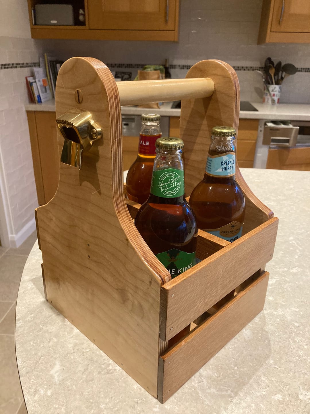 Customer photo review of Solid Cast Wall Mounted Bottle Opener