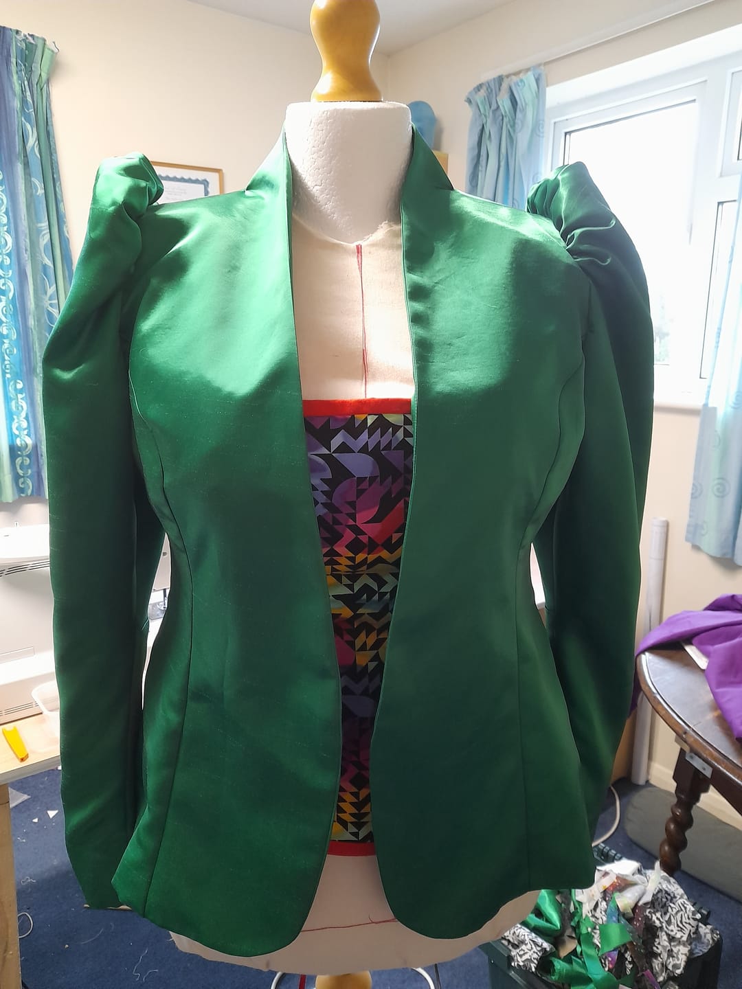 Customer photo review of Plain Shantung Satin Fabric