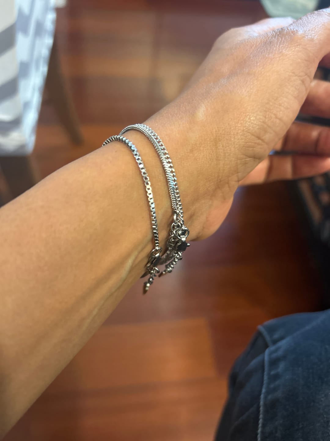 Customer photo review of Minimal Bracelet Stack