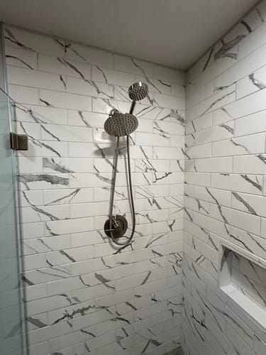 Customer photo review of 1-Handle Valve and Trim Shower System with 1-Spray Handheld Shower Head
