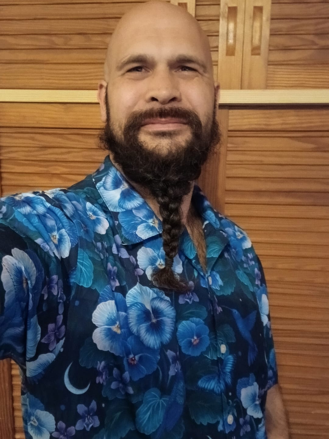 Customer photo review of Episodic Violet Purple Night Button Up Shirt