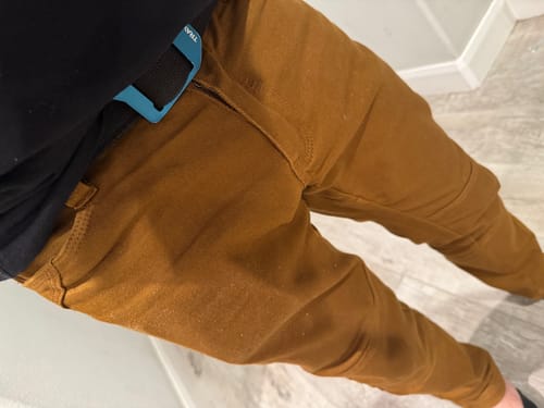 Customer photo review of FX-1 Slim All Day Pants Whiskey