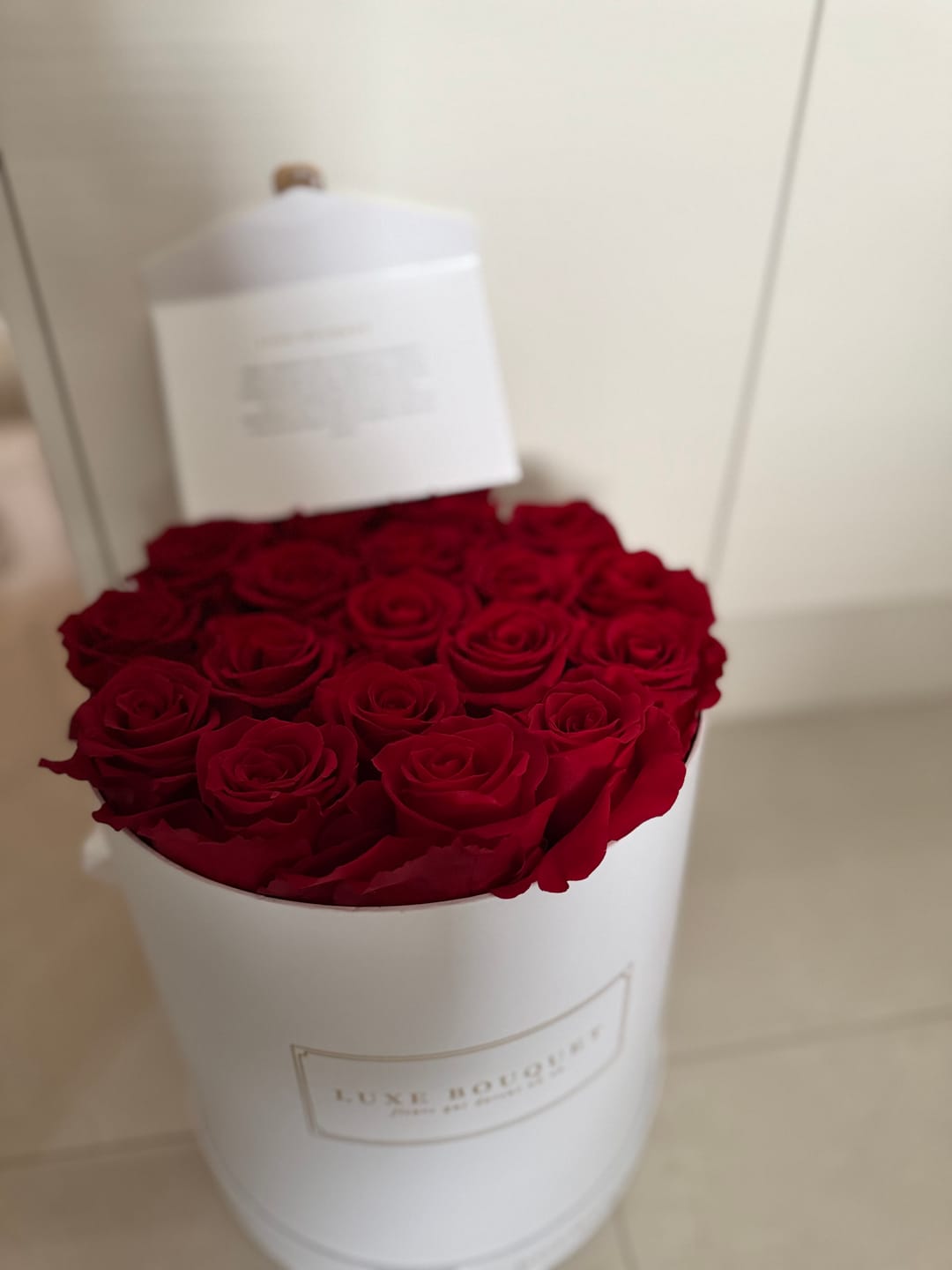 Customer photo review of Grand Everlasting Rose Box - Red Roses