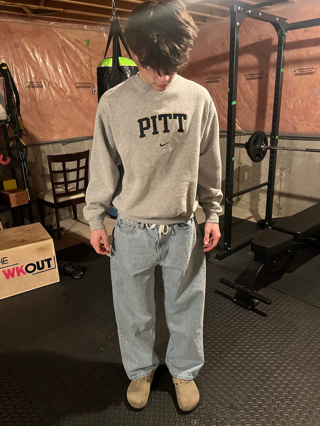 Customer photo review of Pittsburgh Panthers Sweatshirt Mens Medium Grey Nike College