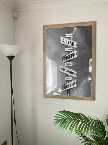 Customer photo review of DATE OF BIRTH OF CHILDREN by Cstm Canvas