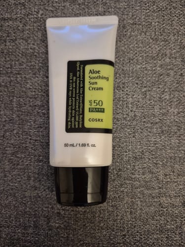 Customer photo review of COSRX Aloe Soothing Sun Cream SPF50+ PA+++ apsauginis kremas nuo saulės