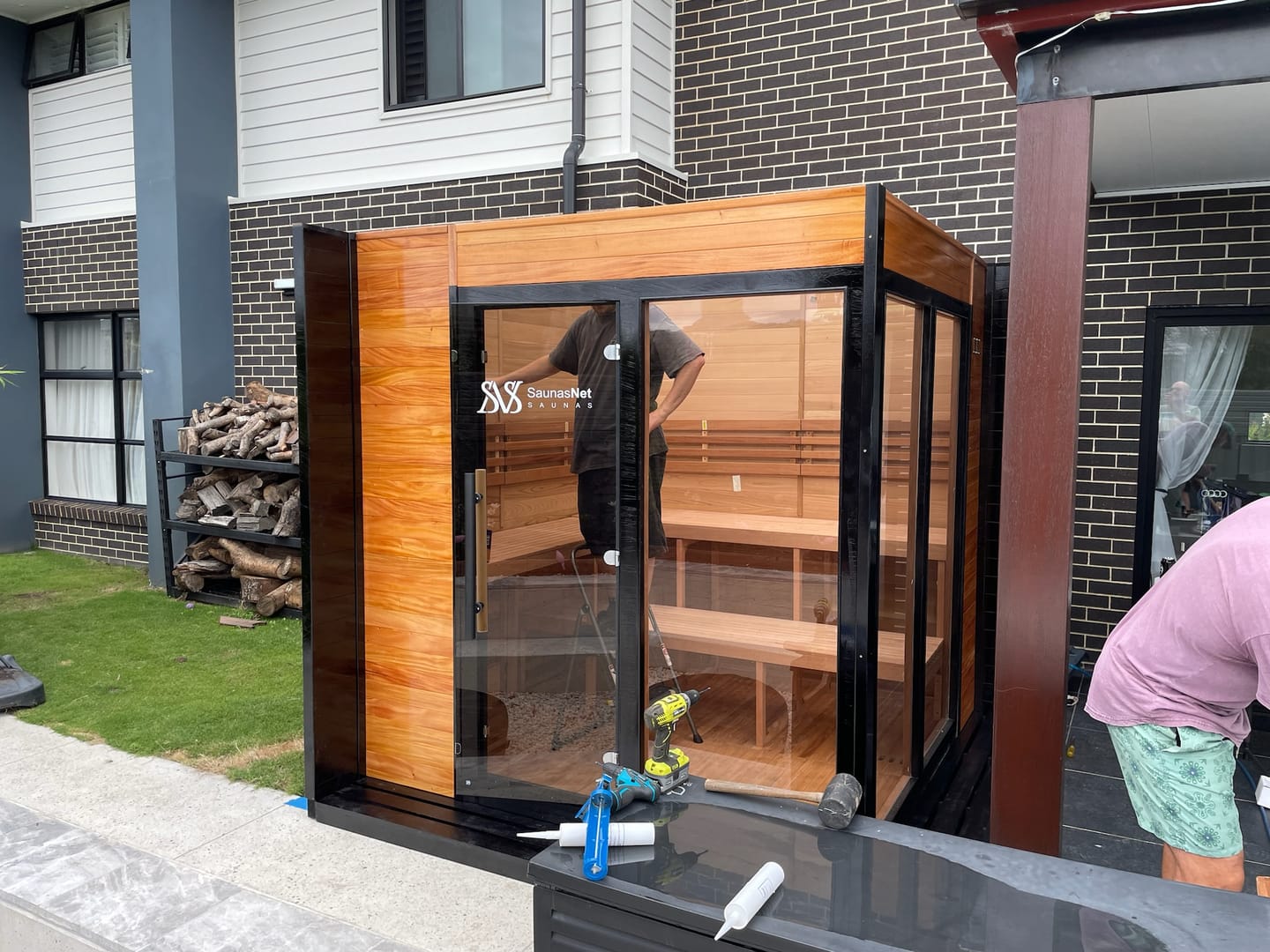 Customer photo review of SAUNASNET® Outdoor Cabin Luxury Square Bucket Terra 02