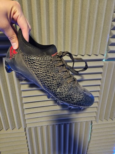 Customer photo review of Velocity 3.0: Football Cleats - Black Cobra Skin