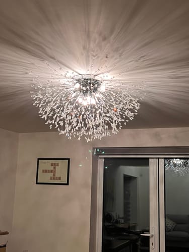 Customer photo review of Modern Beaded Sputnik Flush Mount Ceiling Light