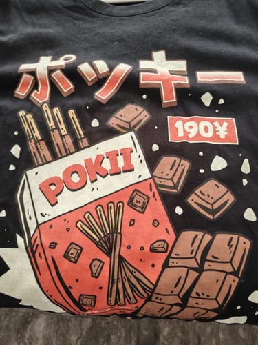 Customer photo review of Chocolate Pokii T-Shirt