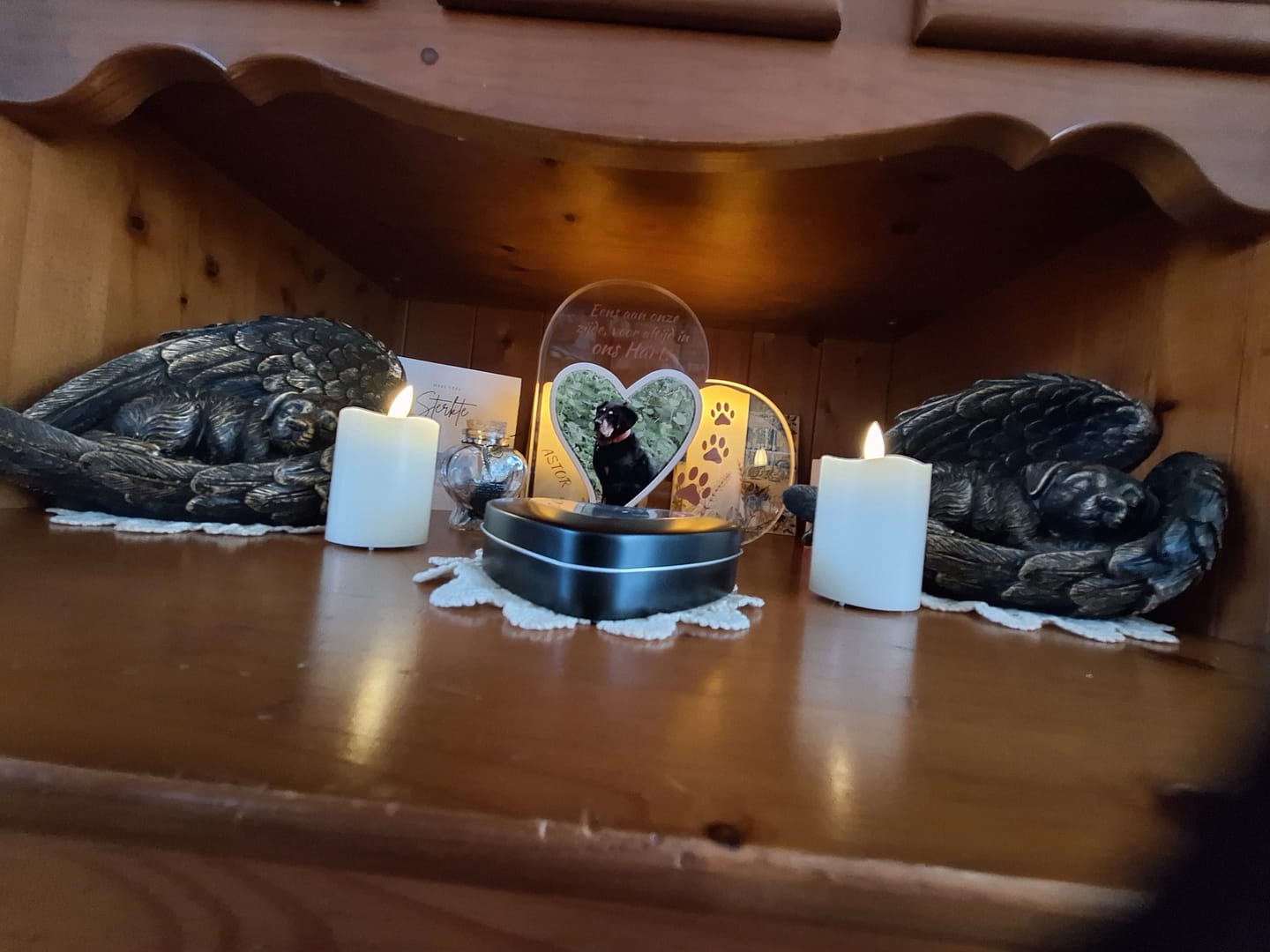 Customer photo review of Eens aan mijn zijde - Gepersonaliseerd glazen hart