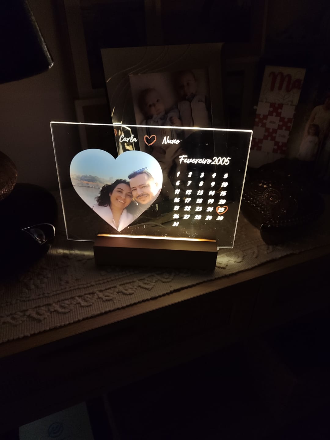 Customer photo review of Lâmpada Dia Especial no Calendário - Personalizado