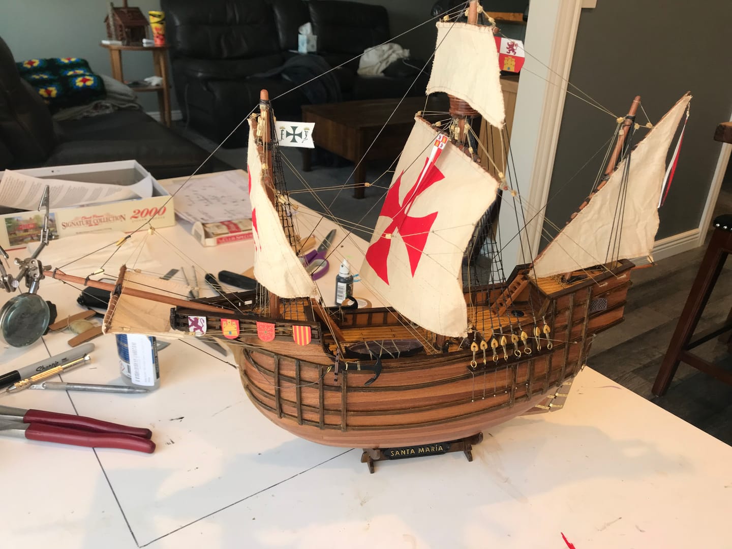 Customer photo review of Maqueta Barco Santa María Starter Pack