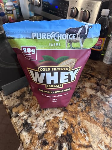 Customer photo review of Whey Protein Isolate Chocolate