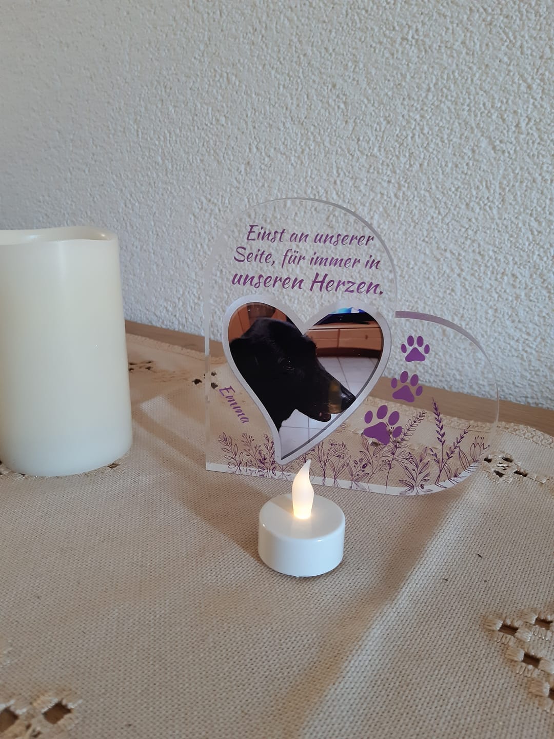 Customer photo review of Einst an meiner Seite - Individuelles Glasherz