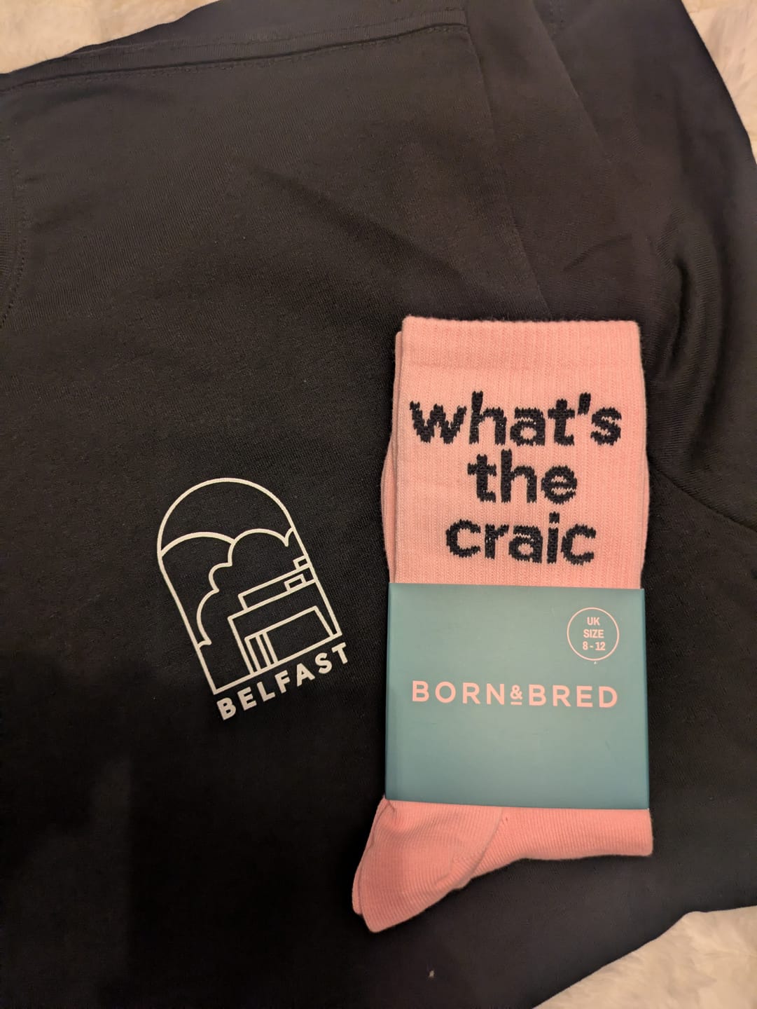 Customer photo review of What's The Craic Socks