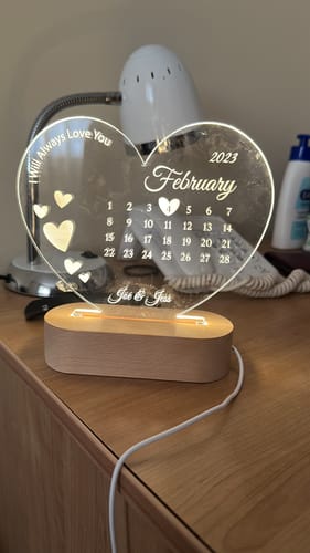 Customer photo review of Best Day Ever - Heart Lamp