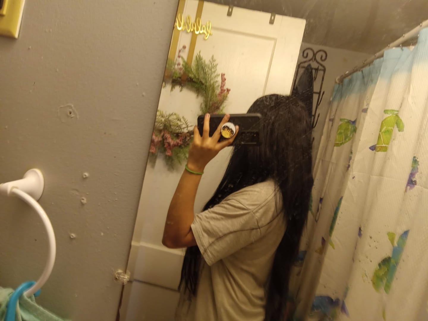 Customer photo review of Full Shine Virgin Genius Weft Hair Extensions Darkest Brown #2