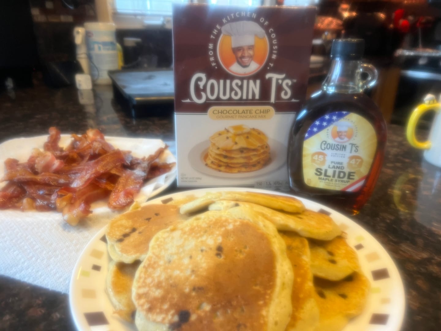 Customer photo review of Cousin T's Gourmet Chocolate Chip Gourmet Pancake Mix