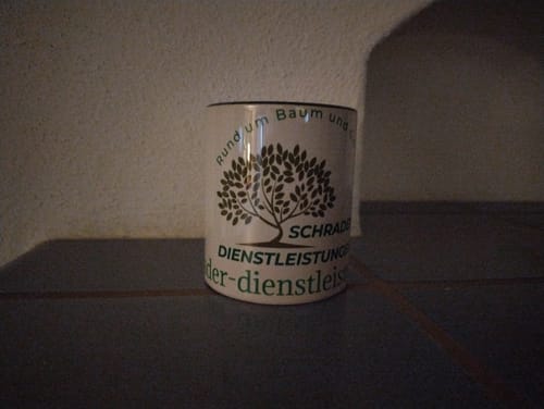 Customer photo review of TassenExpress - Becher Keramik Tasse mit Logo bedruckt 325ml Firmenlogo