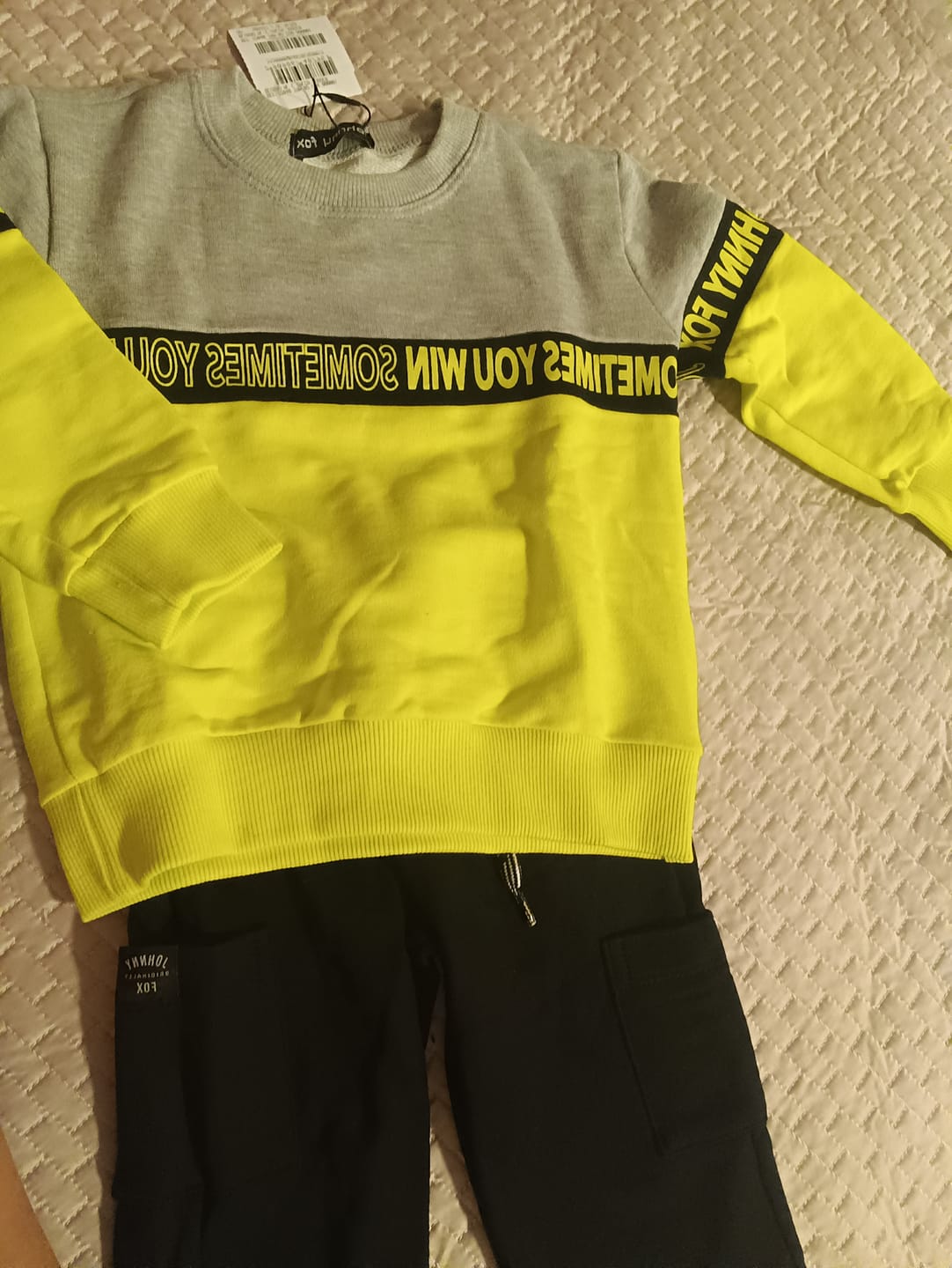 Customer photo review of Conjunto de Blusão e Calça Jogger em Moletom sem Pelúcia  72040 Johnny Fox