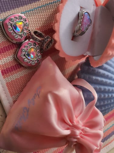 Customer photo review of Cosmic Girl Earrings Silver