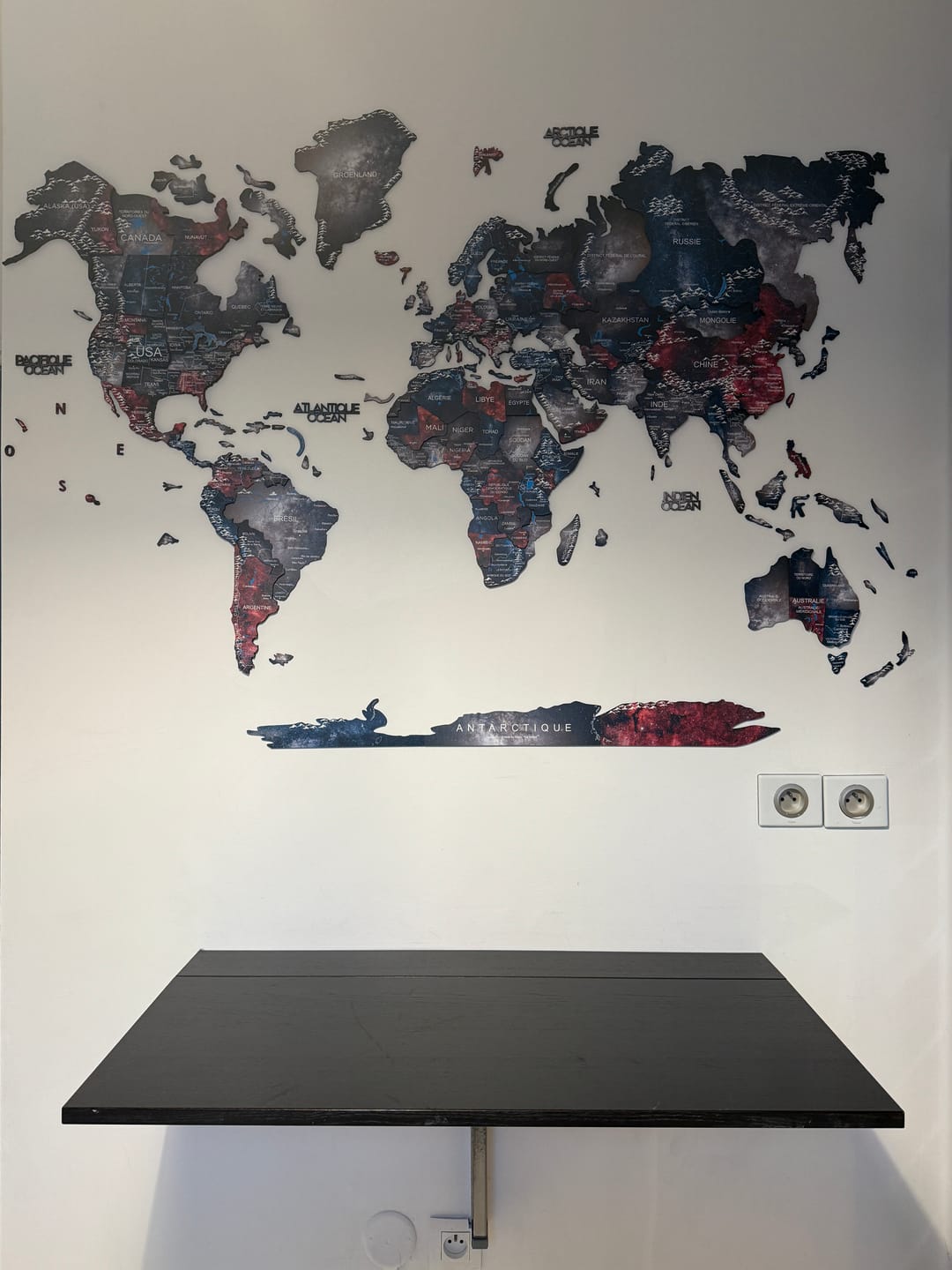 Customer photo review of 3D Wooden World Map Alcor