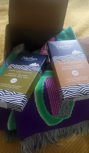 Customer photo review of Achill Island Sea Salt Fudge & Milk Chocolate Bar
