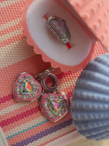 Customer photo review of Cosmic Girl Earrings Silver