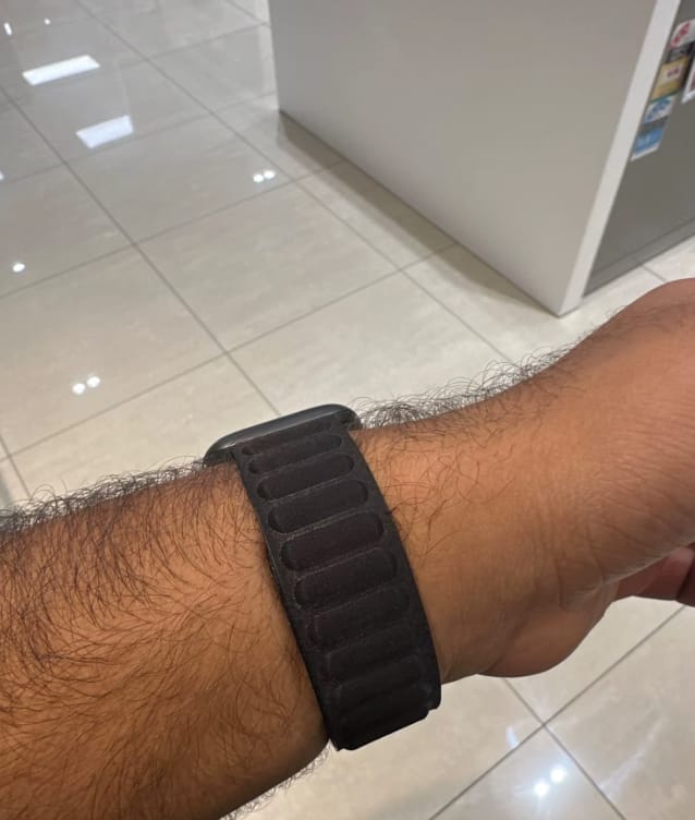 Customer photo review of Pebbled Woven Magnetic Band