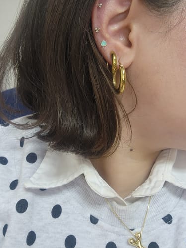 Customer photo review of Par Arracada Chica 20 mm