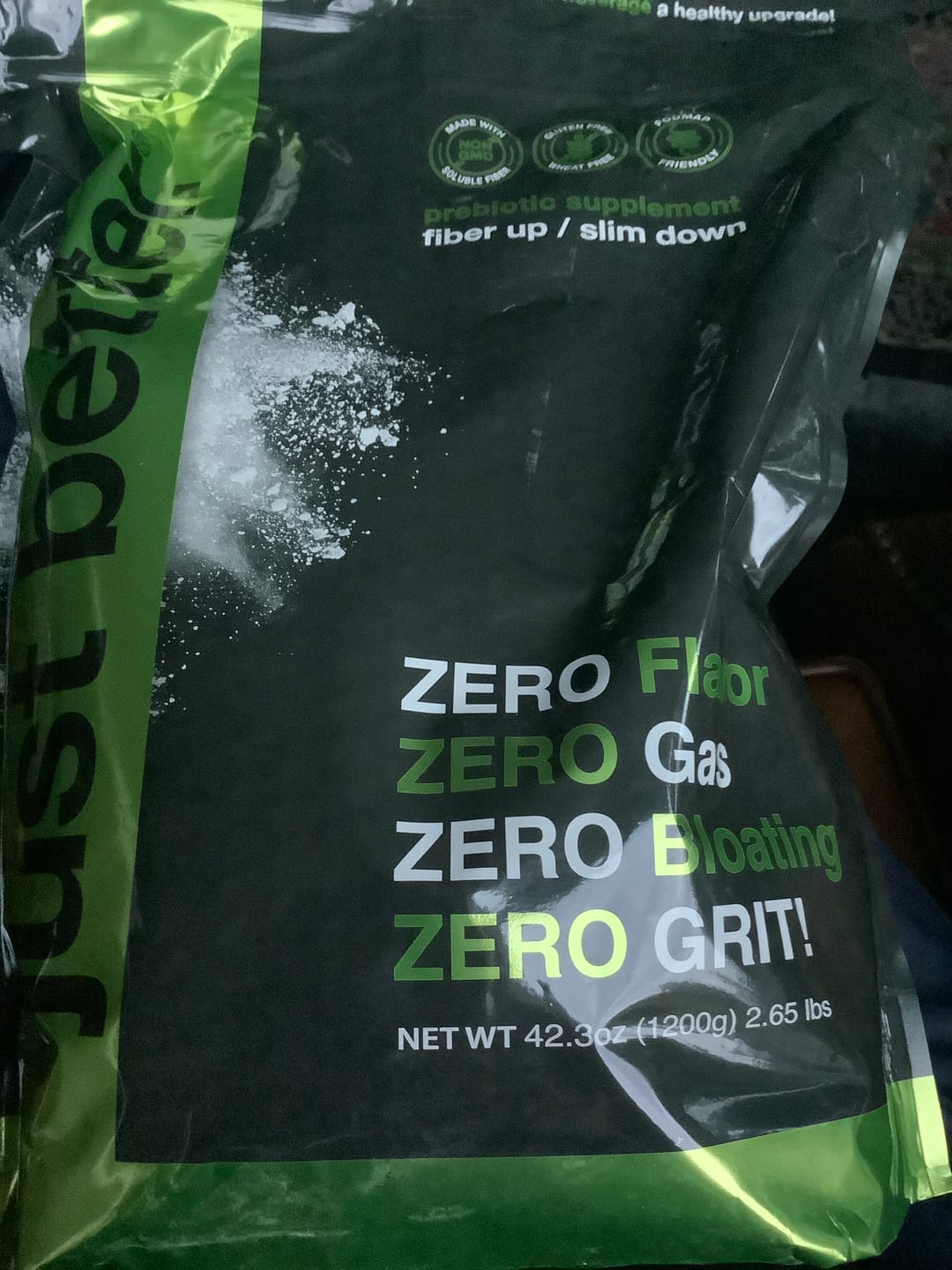 Customer photo review of just better.® prebiotic supplement 200 Serving Pouch (1200g)