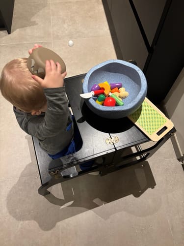 Customer photo review of STEP'n'SIT® • Helper Tower - Table • Convertible 2-in-1