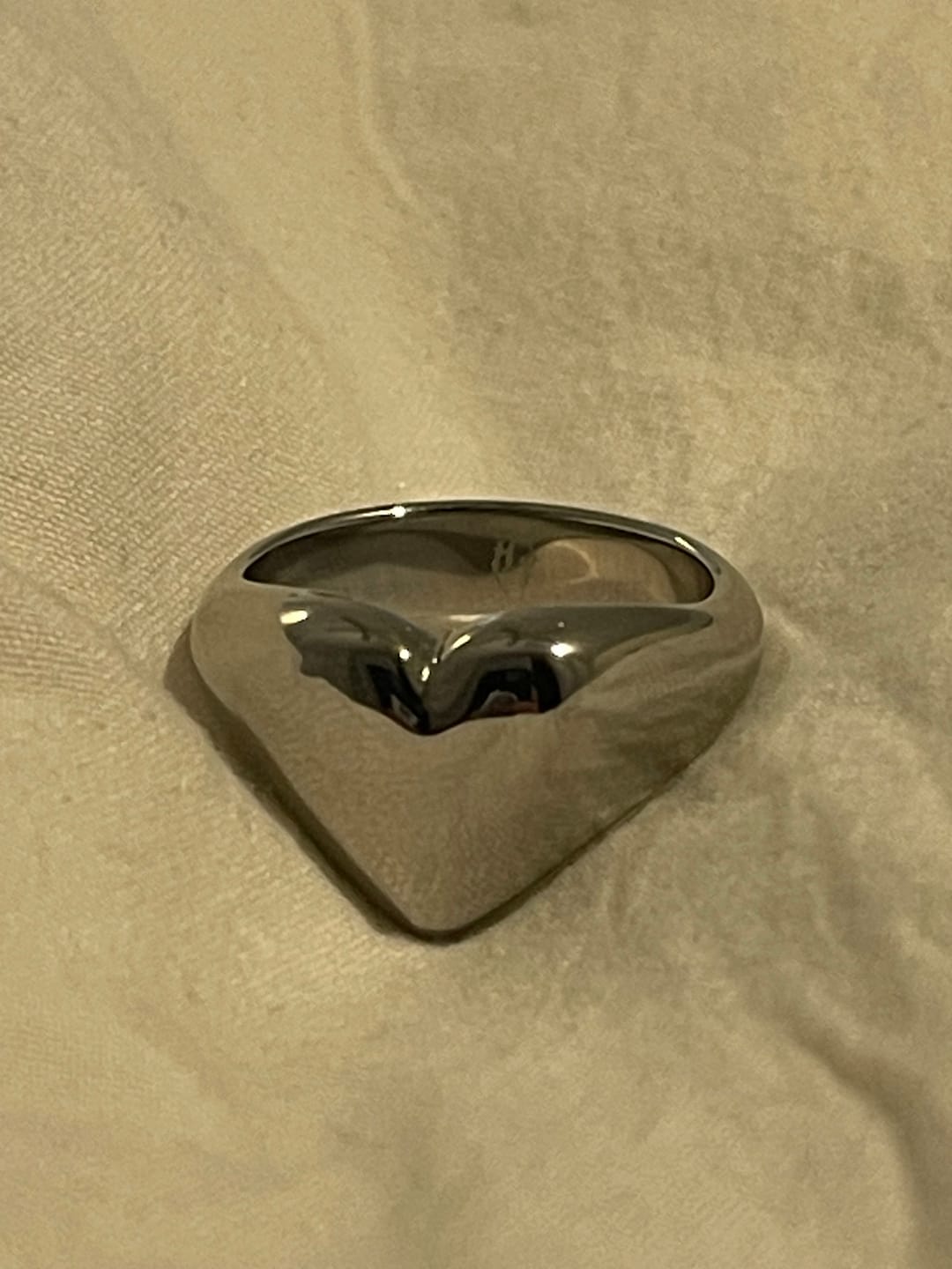 Customer photo review of HEART RING (ENGRAVABLE)