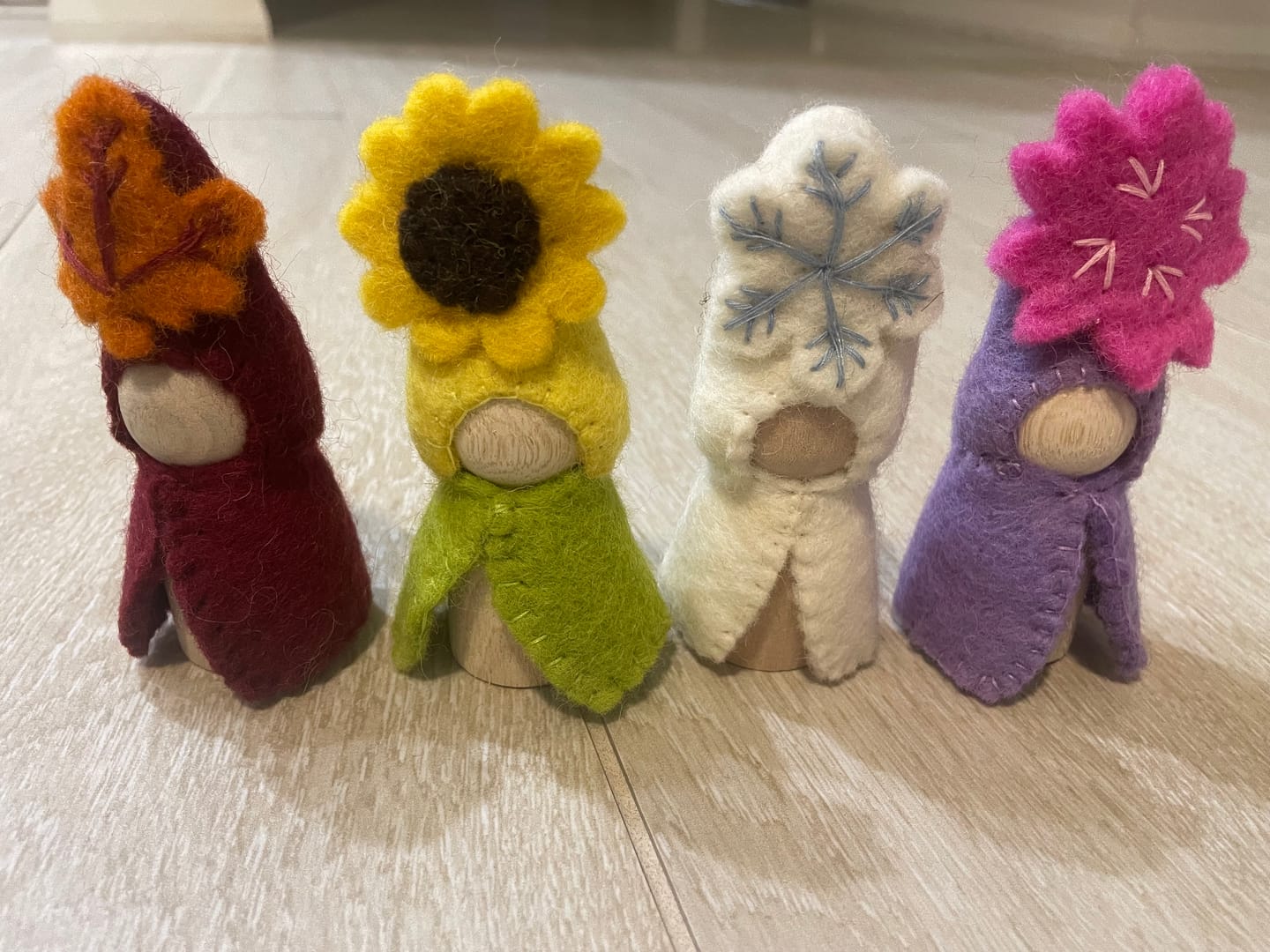 Customer photo review of Four Seasons Peg Dolls Set - Spring, Summer, Autumn and Winter