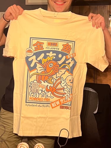 Customer photo review of Koi King FRONT ONLY T-Shirt