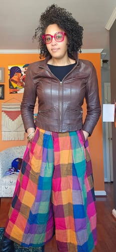 Customer photo review of FRIDA PANTS | MULTI CHEX