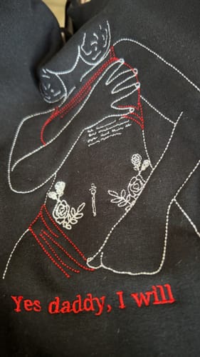 Customer photo review of Spicy Custom Embroidered Photo Hoodie
