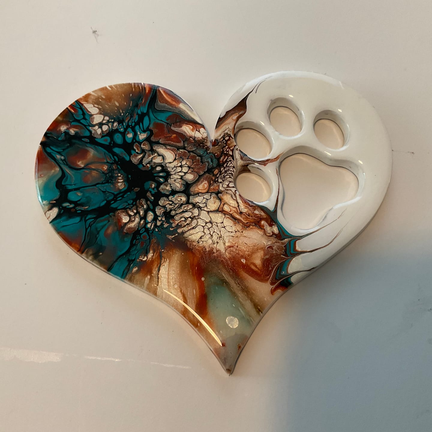 Customer photo review of Unfinished Wood Pawprint Heart Shape | Valentine's Day | Pet | DIY Craft Cutout | Up to 46"