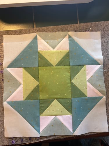 Customer photo review of Fabric Quilt Kit for 2025 Patreon Block of the Month- PREORDER