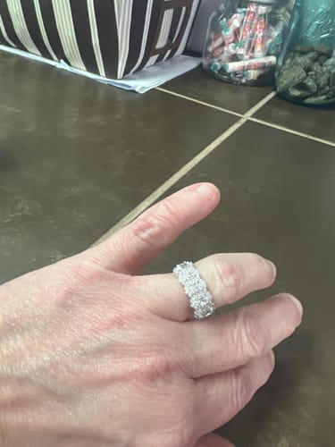 Customer photo review of 5-Stone CZ Band in Sterling Silver