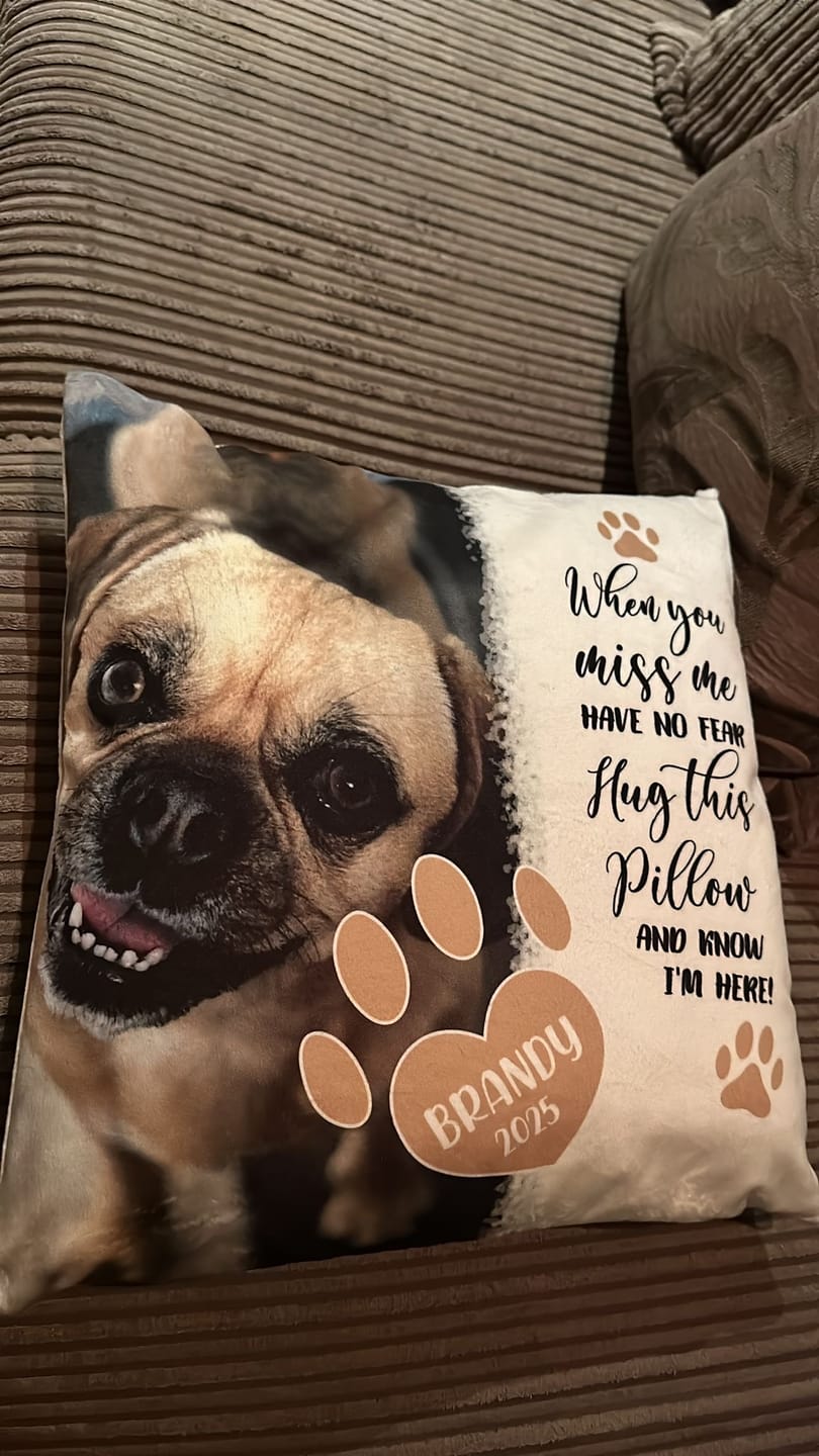 Customer photo review of When you miss me - Personalised Pillow