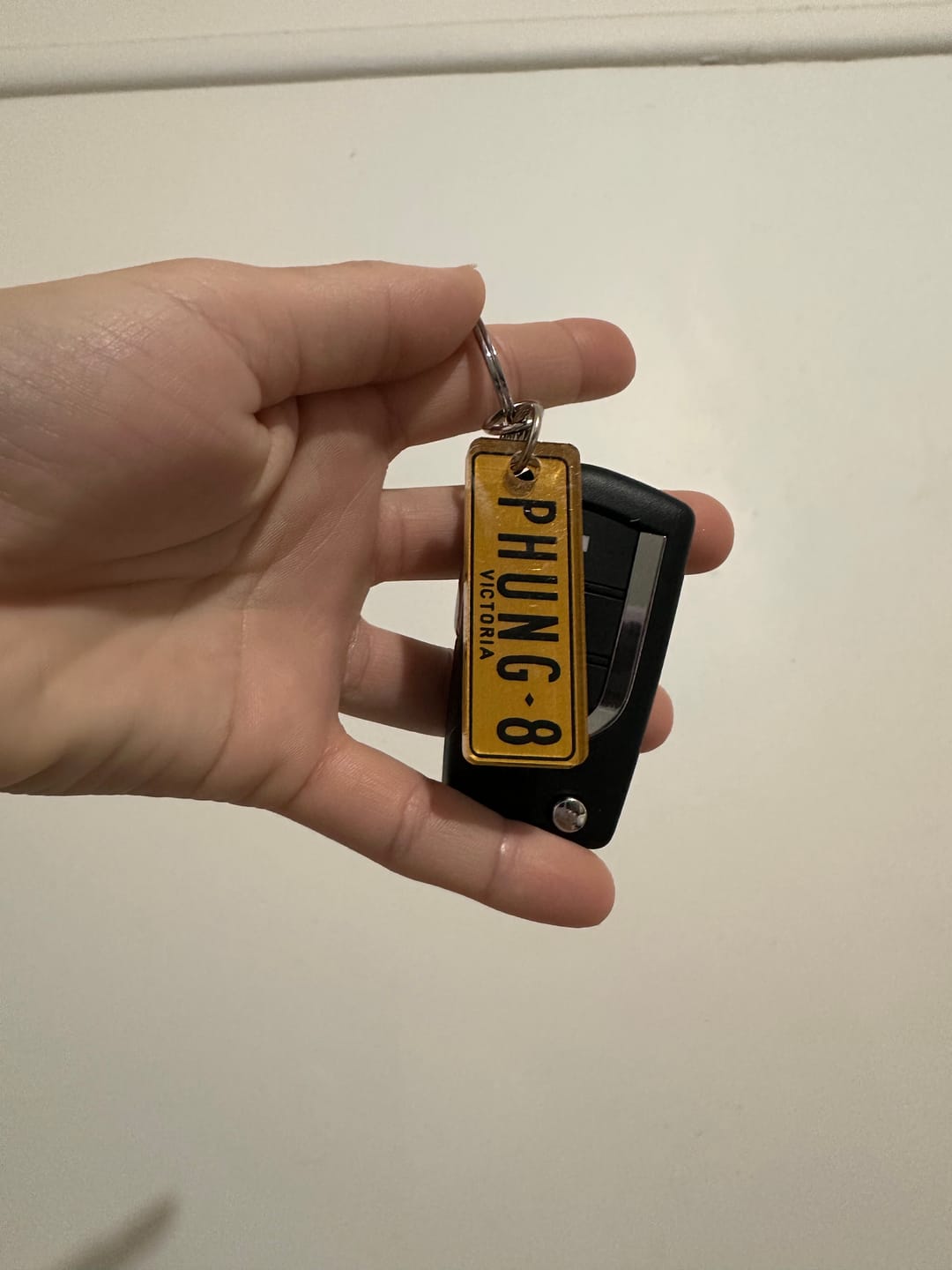 Customer photo review of VIC Mix Licence Plate Custom Keychain