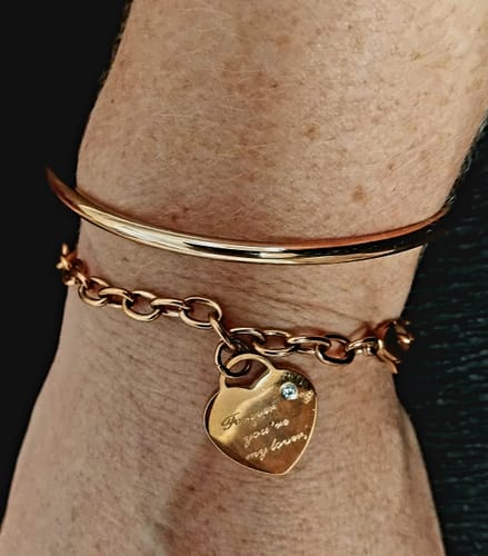 Customer photo review of Forever You'Re My Lover Bracelet Rose Gold