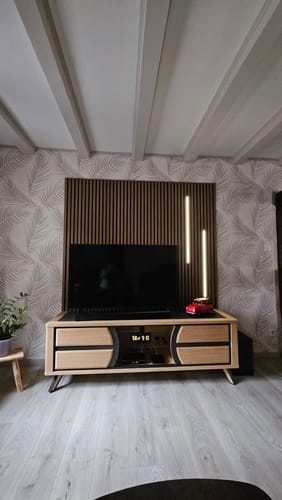 Customer photo review of Échantillon | Mocca | Panneau acoustique en bois
