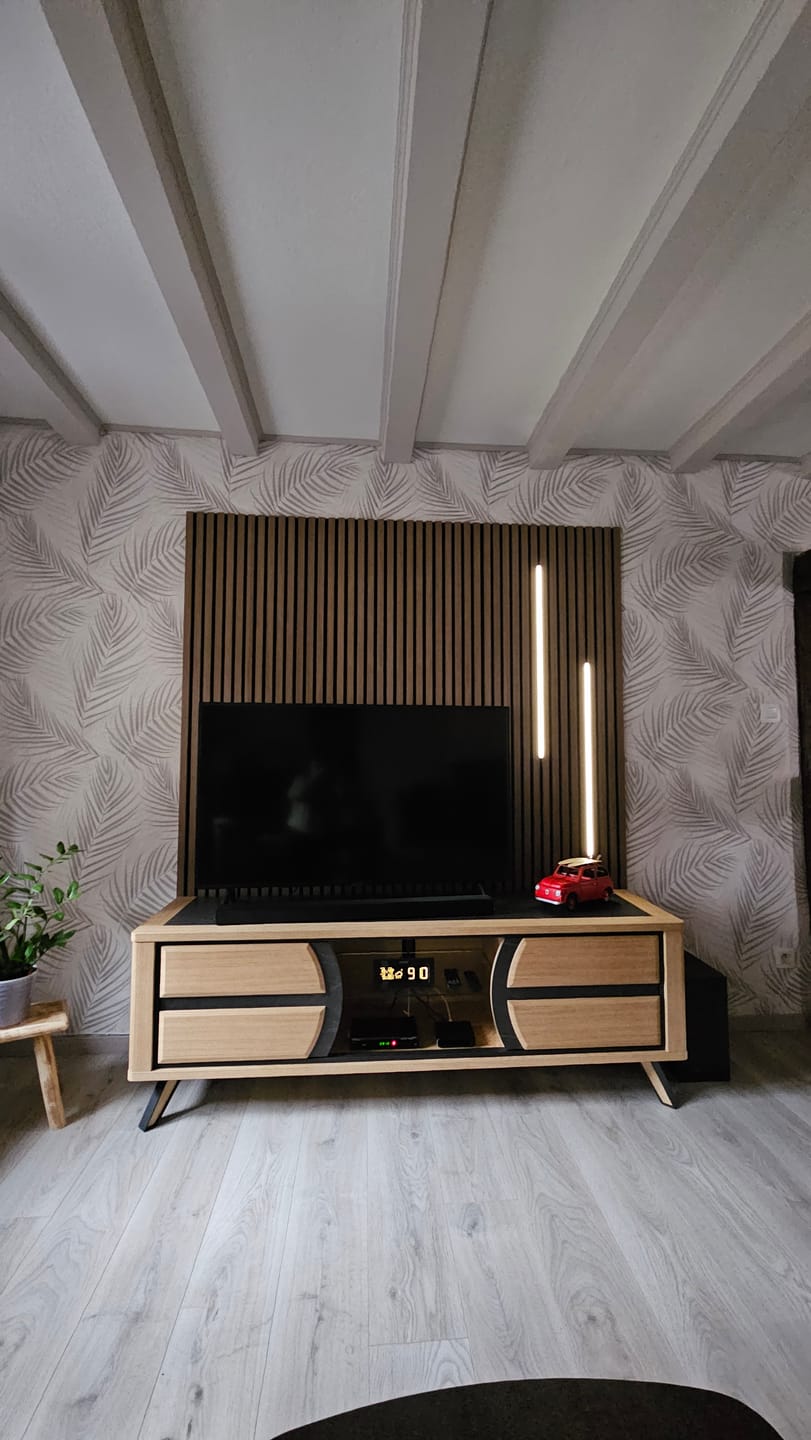 Customer photo review of Échantillon | Mocca | Panneau acoustique en bois